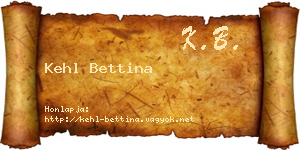 Kehl Bettina névjegykártya